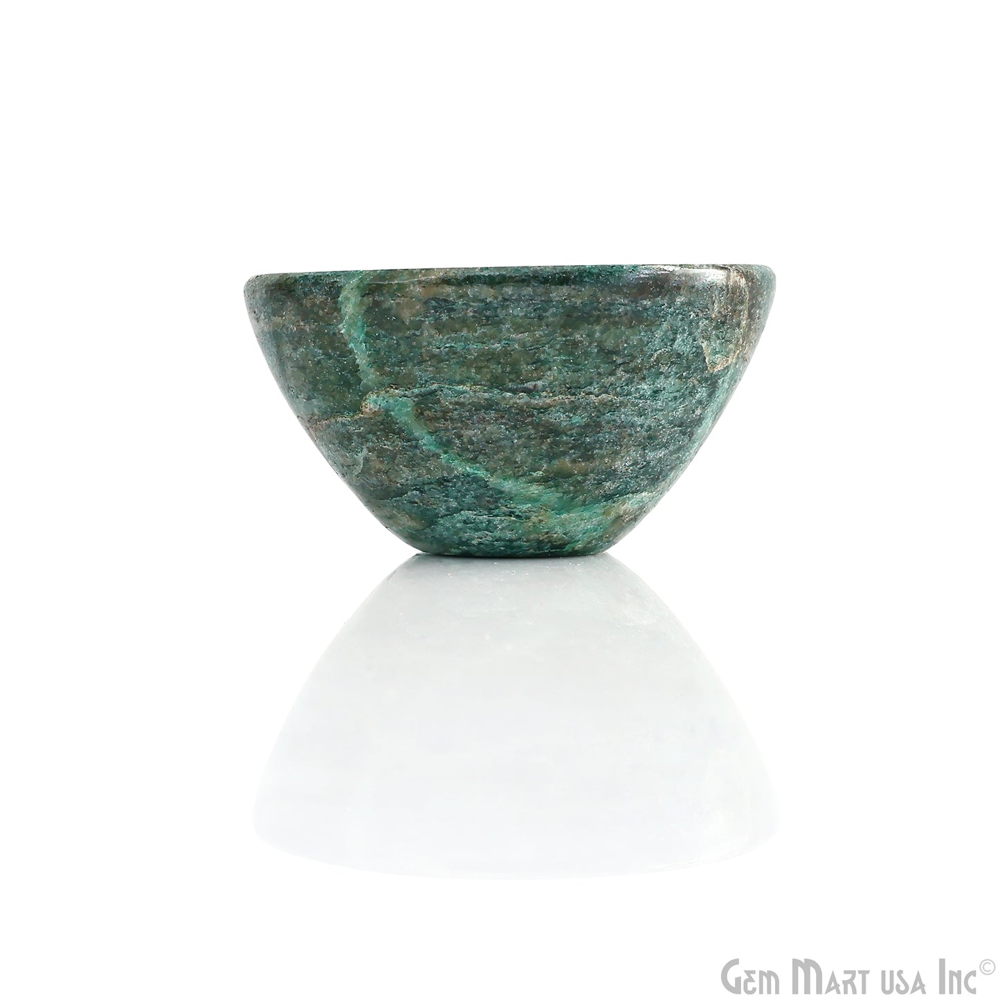 Natural Green Jasper Mini Carved Gemstone Bowl Cup 2 inch