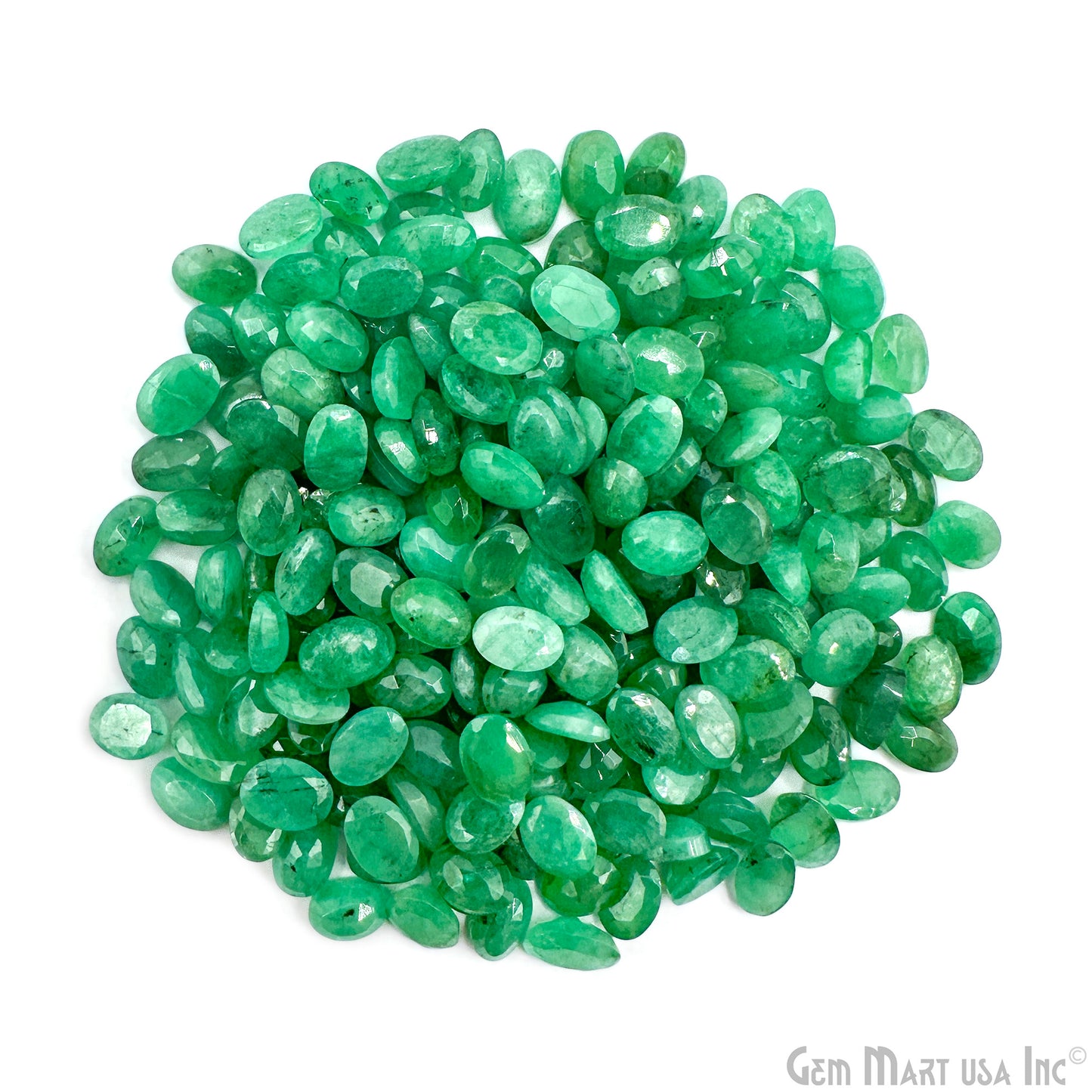 Emerald Wholesale Gemstones, 100% Natural Precious Gems, Green Faceted Loose Gems, 6x4mm, Oval, 5 Carats