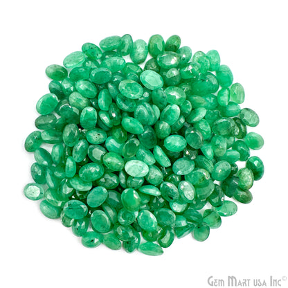 Emerald Wholesale Gemstones, 100% Natural Precious Gems, Green Faceted Loose Gems, 6x4mm, Oval, 5 Carats