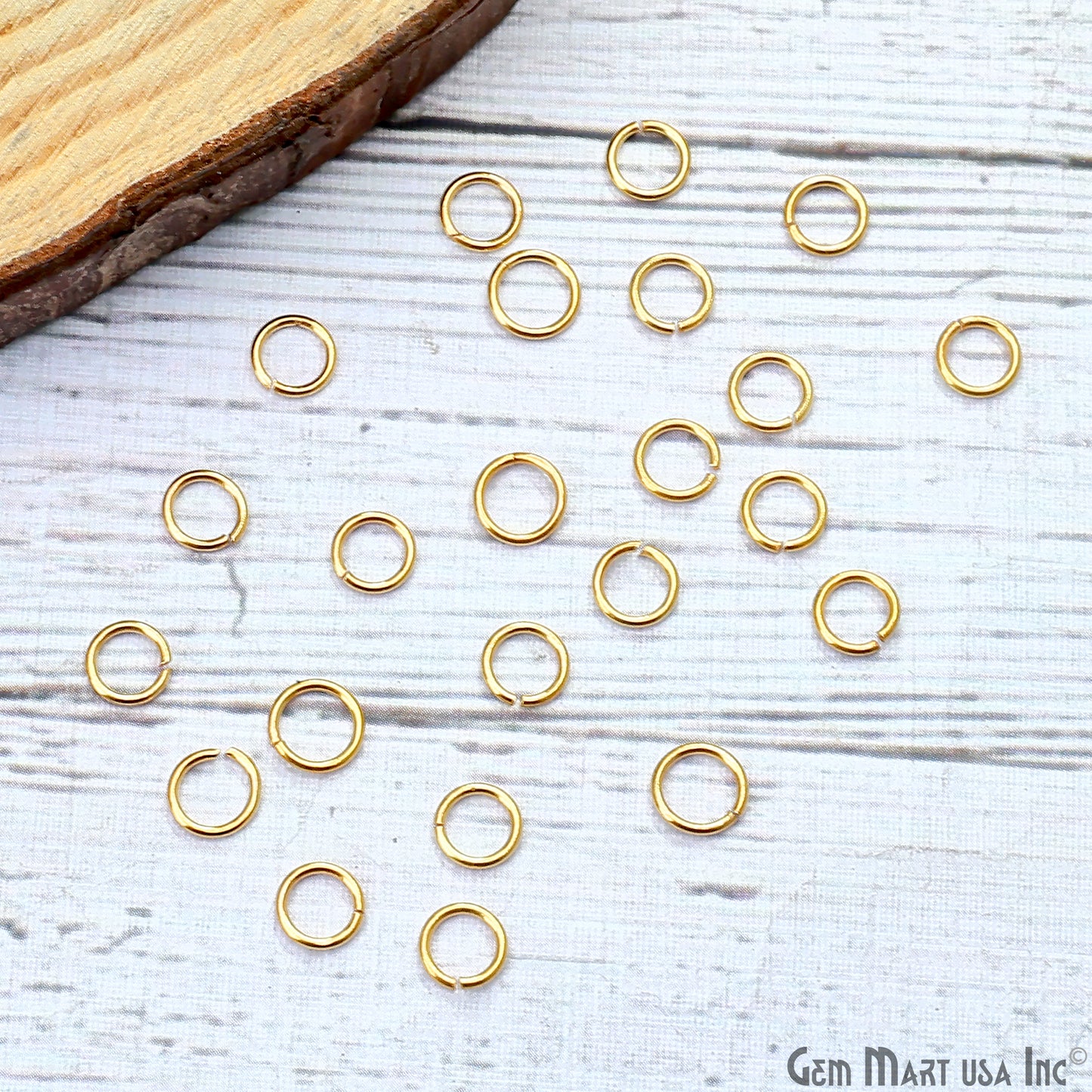 10pc Lot Open Jump Rings 5mm Gold Plated Finding Jewelry Charm