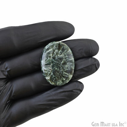 Natural Seraphinite Cab Striped Cabochon Gemstones
