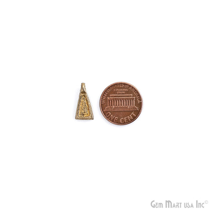 Brass Geometric Triangular Egyptian Antique Charms, Tribal Boho Vintage Finding Charms, Pyramid Amulets for Jewelry Supply