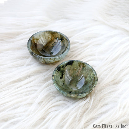 Natural Gemstone Mini Carved Gemstone Bowl Cup 2 inch