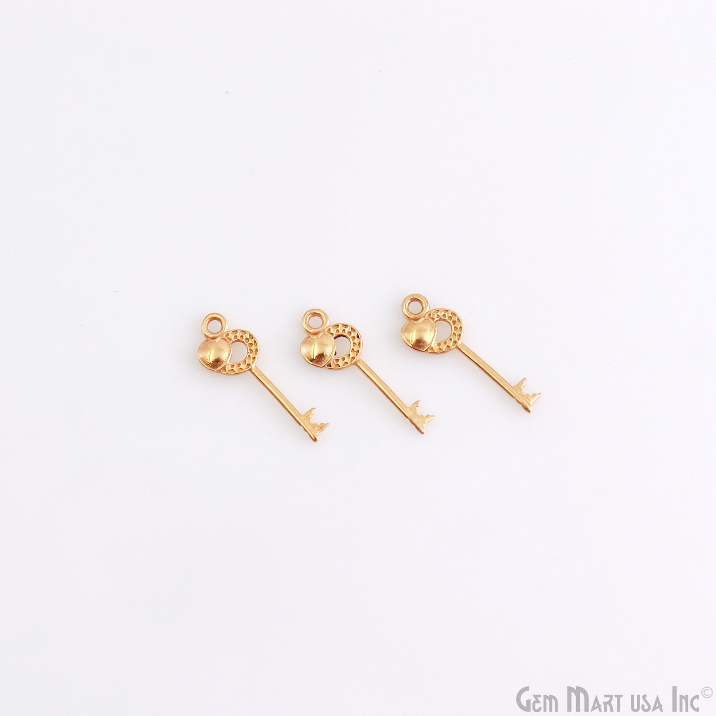 Key Shape Charm Gold Finding Jewelry Supplies