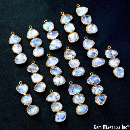 Rainbow Moonstone 33x12mm Single Bail Chandelier Finding Component