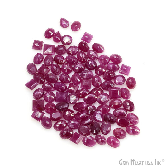 Ruby Wholesale Gemstones, 100% Natural Precious Gems, Pink Faceted Loose Gems, 5-8mm, Mix, 10 Carats