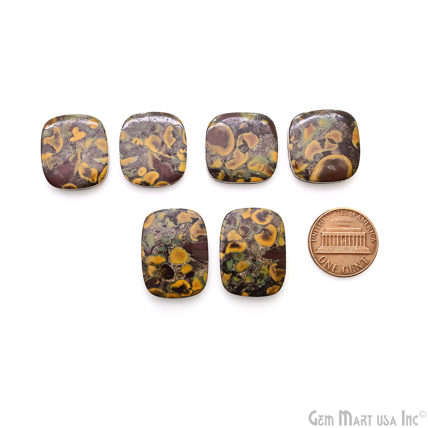 Fruit Jasper Octagon Shape 20x18mm Loose Gemstone For Earring Pair