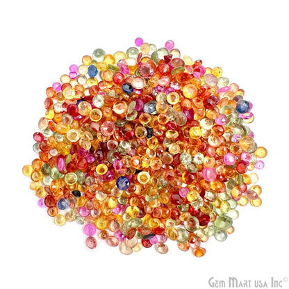 Multi Sapphire Wholesale Gemstones, 100% Natural Precious Gems, Multi Color Faceted Loose Gems, 2-3mm, Round, 5 Carats