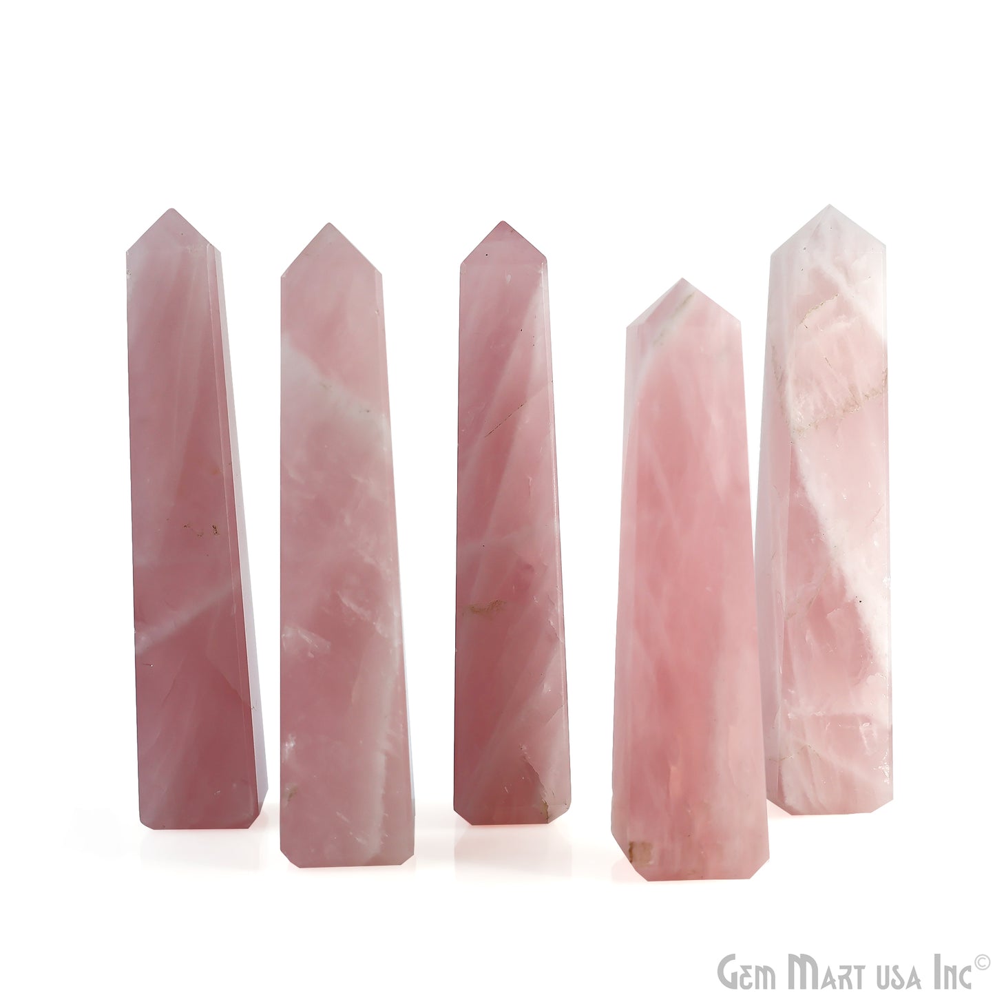 Rose Quartz Gemstone Rectangle Tower Shape 4Inch Crystal Tower Obelisk Healing Meditation Gemstones