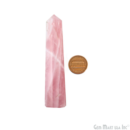 Rose Quartz Gemstone Jumbo Tower Crystal Tower Obelisk Healing Meditation Gemstones 4-5 Inch (Copy)