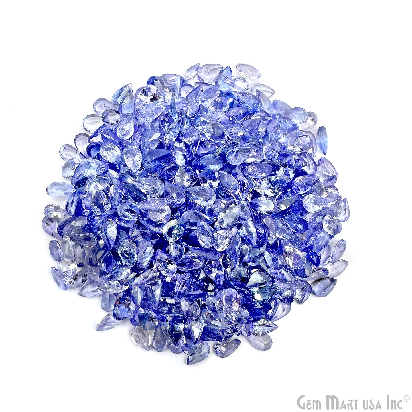 Tanzanite Wholesale Gemstones, 100% Natural Precious Gems, Purple and Blue Faceted Loose Gems, 5x3mm, Pears, 5 Carats