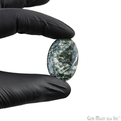 Natural Seraphinite Cab Striped Cabochon Gemstones