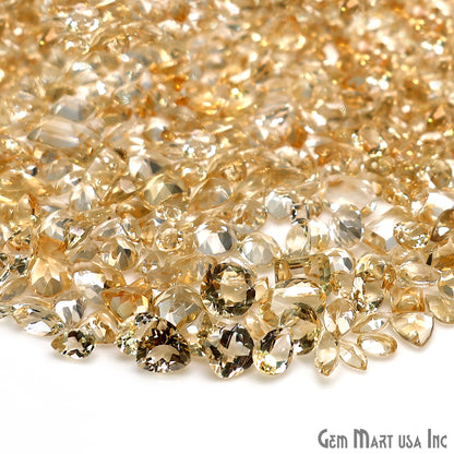 Citrine Wholesale Gemstones, 100% Natural Semi-Precious Gems, Yellow Faceted Loose Gems, 4-8mm, Mixed, 50 Carats