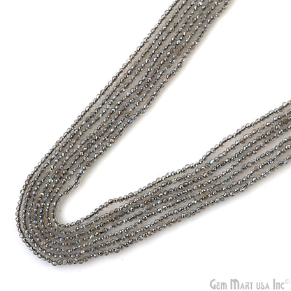 Mistique Labradorite Rondelle Beads, 12.5 Inch Gemstone Strands, Drilled Strung Nugget Beads, Faceted Round, 3-4mm