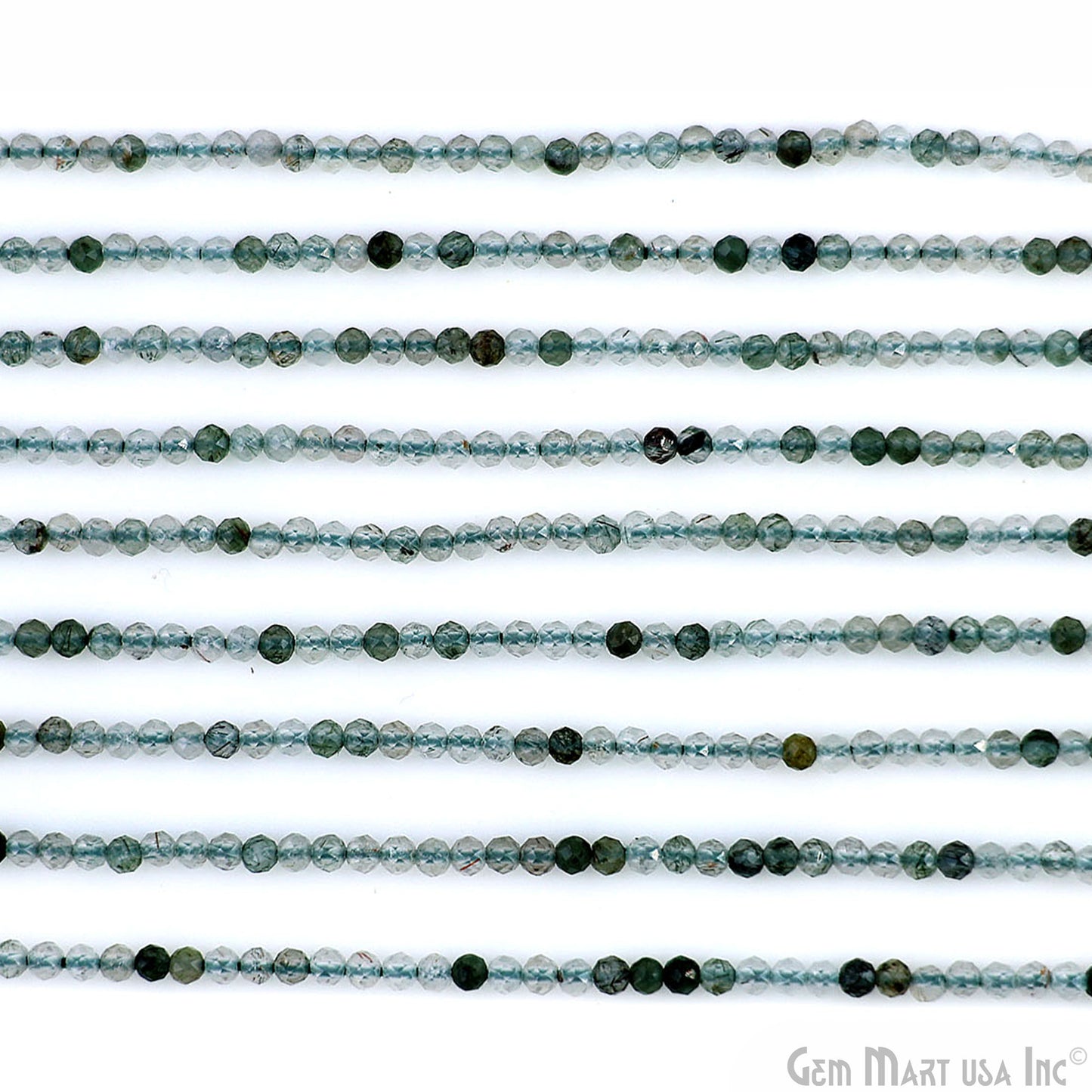 Green Fluorite Rondelle Beads, 12-13 Inch Gemstone Strands, Drilled Strung Nugget Beads, Faceted Round, 2-2.5mm