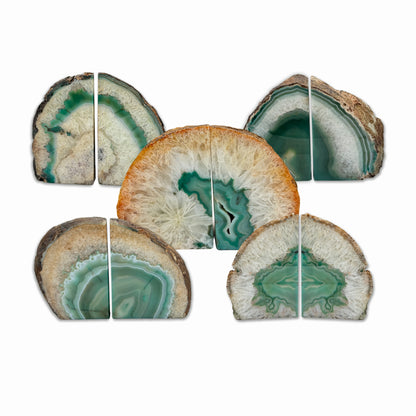 Geode Bookend, Natural Agate Bookend Pair, Unique Crystal Bookend Set, Home Decor, Free Shipping