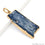 Kyanite Free Form 37x16mm Gold Electroplated Gemstone Single Bail Pendant