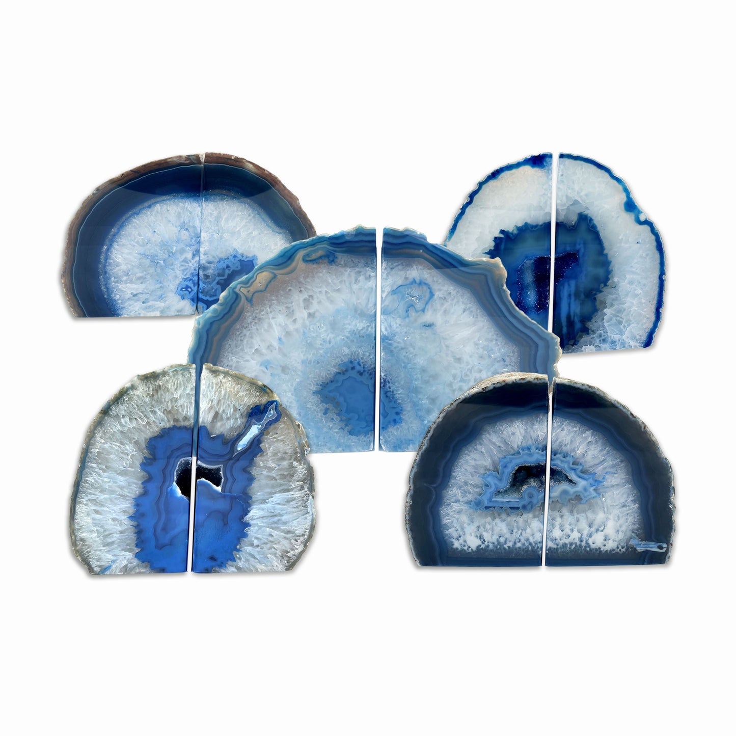 Geode Bookend, Natural Agate Bookend Pair, Unique Crystal Bookend Set, Home Decor, Free Shipping