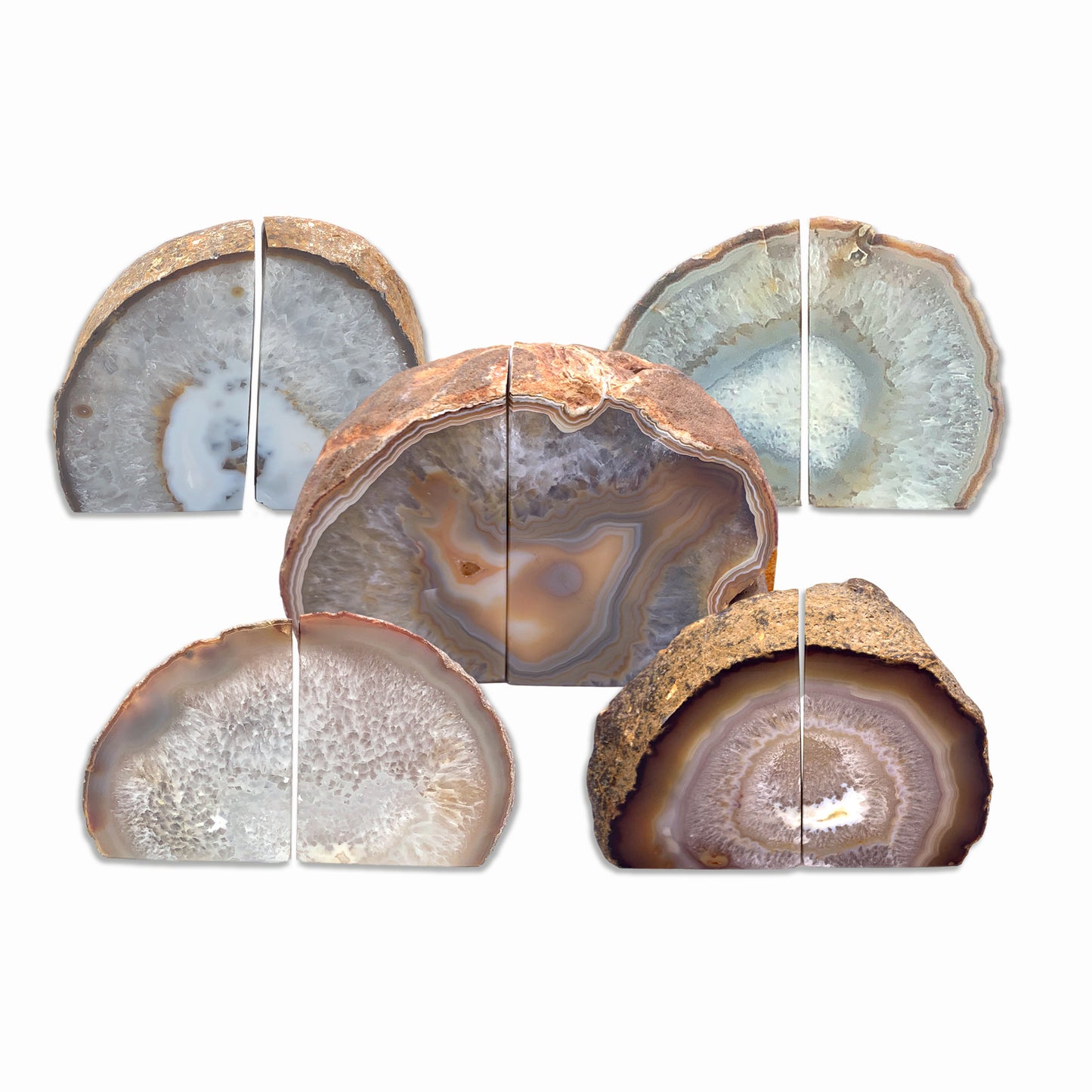 Geode Bookend, Natural Agate Bookend Pair, Unique Crystal Bookend Set, Home Decor, Free Shipping