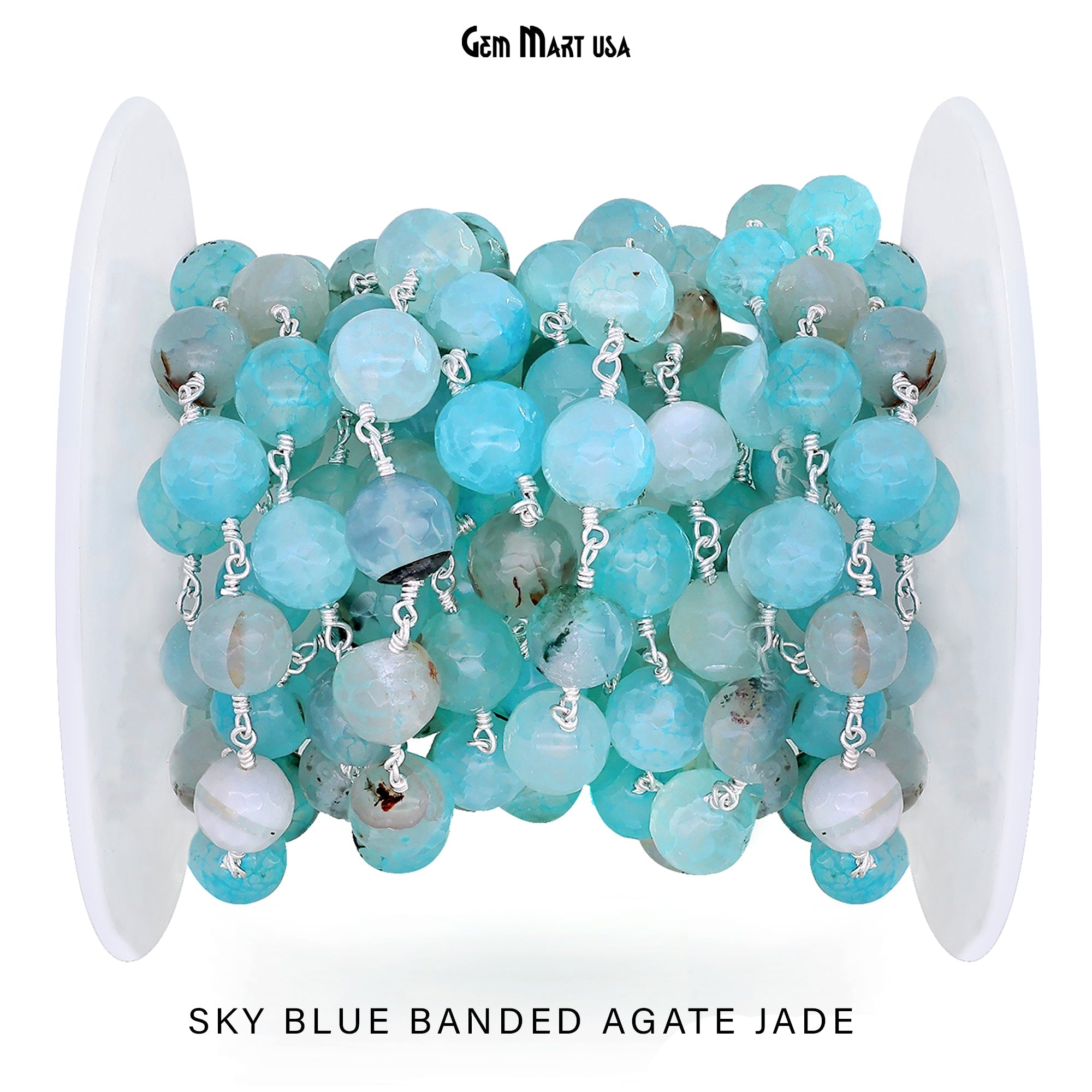 3. Sky Blue Jade - Silver Plating