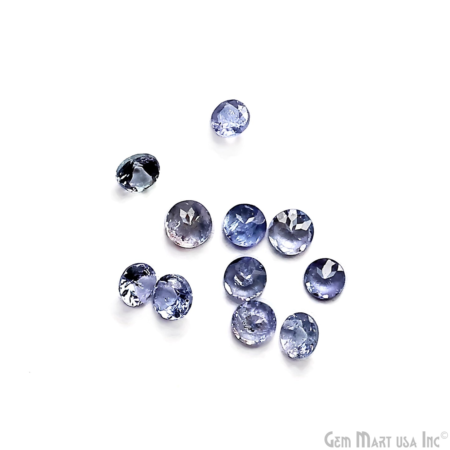 Tanzanite Wholesale Gemstones, 100% Natural Precious Gems, Blue and Purple Faceted Loose Gems, 5mm, Round, 5 Carats