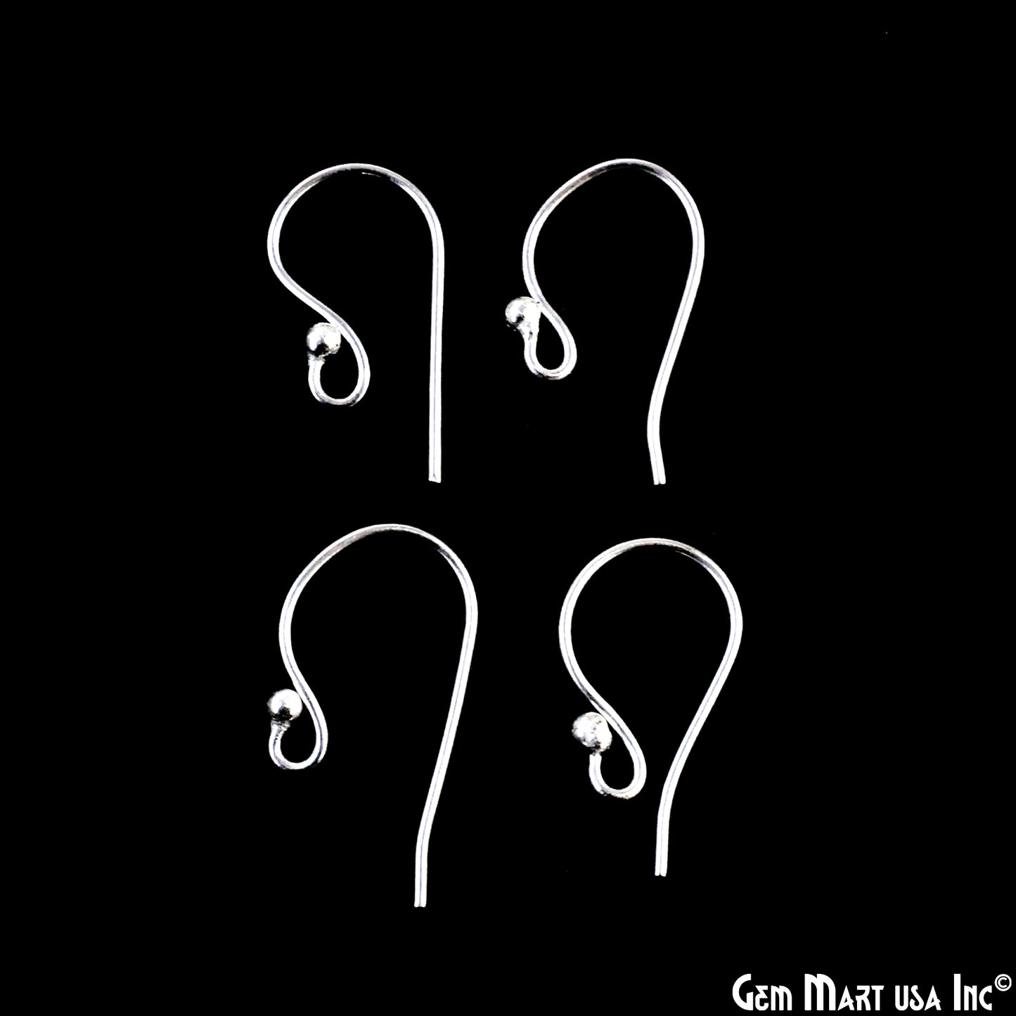 10 Pair Lot Silver Plated 20x10mm Earring Fish Hooks Findings