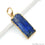 Kyanite Free Form 27x12mm Gold Electroplated Gemstone Single Bail Pendant