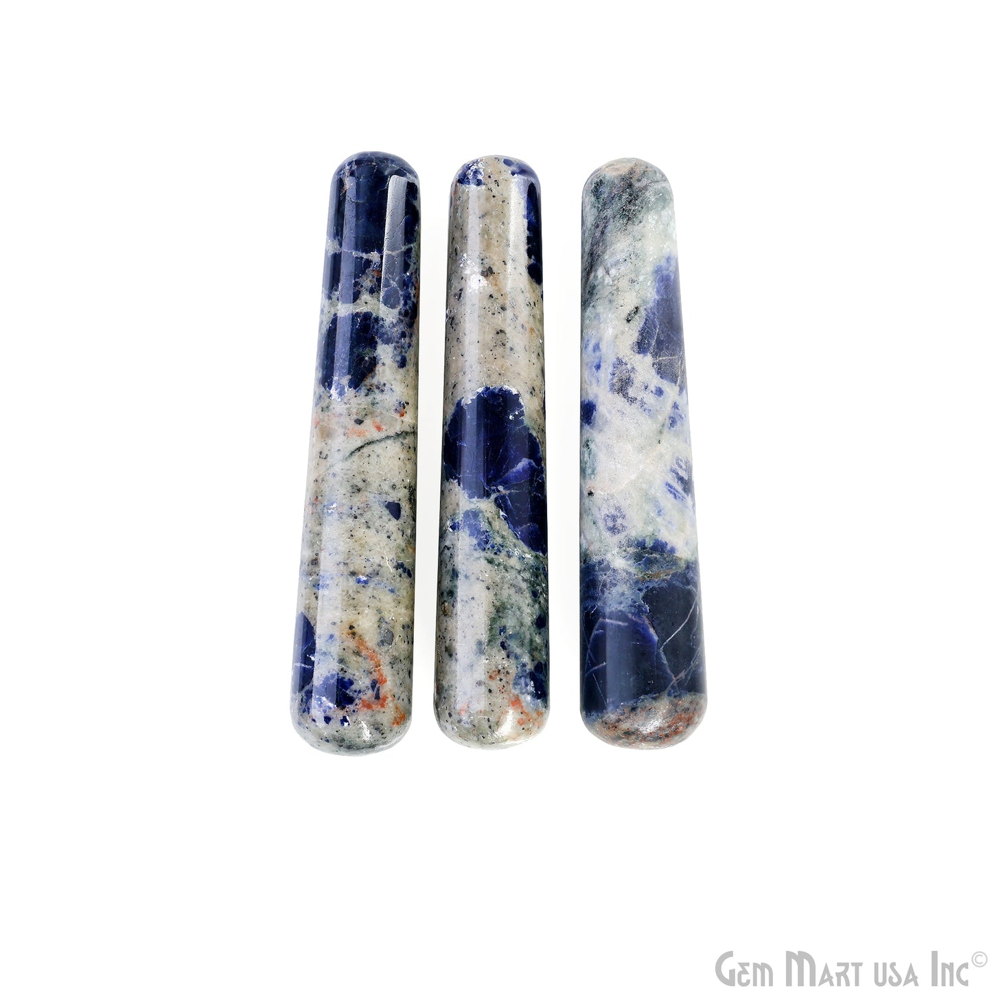 Sodalite Hand Made SPA Massage Wand Reiki Healing Crystal Relaxation Meditation Collection Gift, Healing Crystal, 4Inch