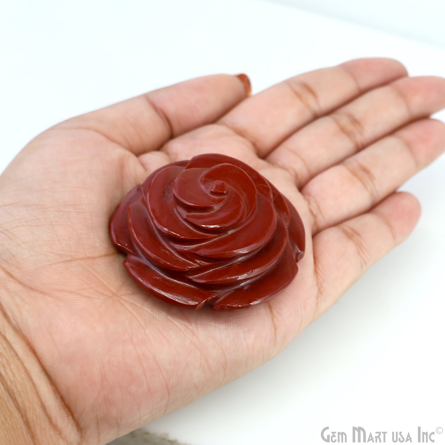 Rose Flower Handcarved Crystal Gemstone 2Inch