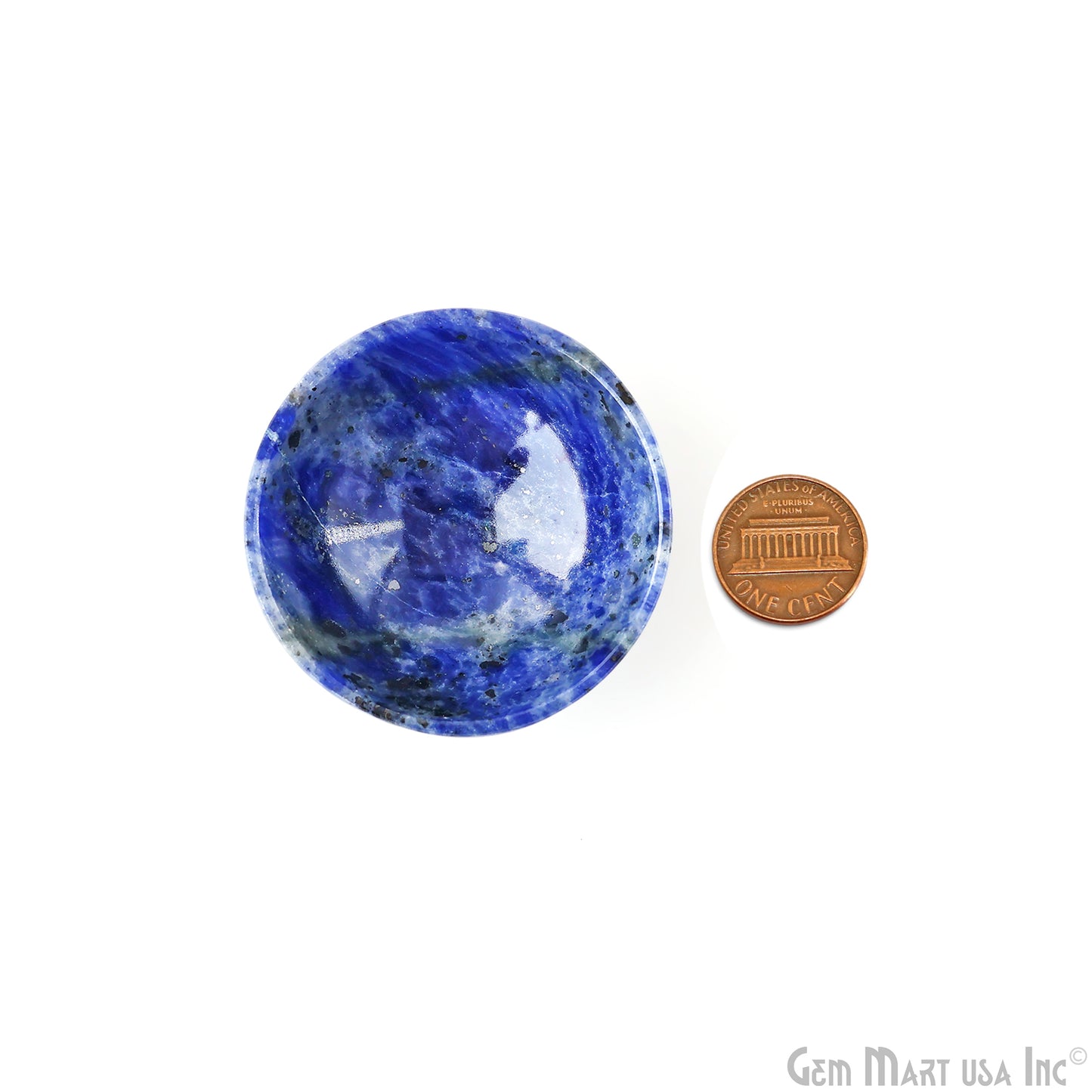 Natural Lapis Mini Carved Gemstone Bowl Cup 2 inch