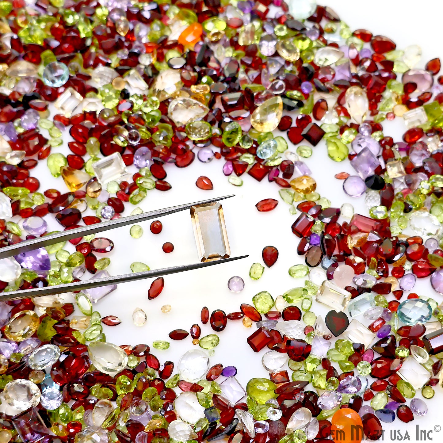 Mix Broken Wholesale Gemstones, 100% Natural Semi-Precious Gems, Multi Color Faceted Loose Gems, 4-8mm, Mixed, 1000 Carats