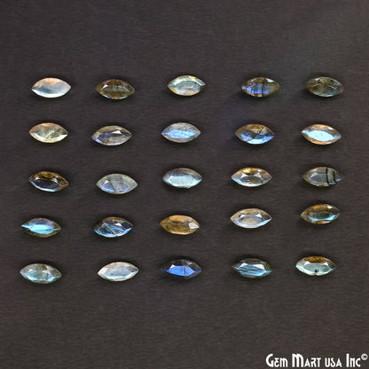 Labradorite Wholesale Gemstones, 100% Natural Semi-Precious Gems, Blue Flash Faceted Loose Gems, 6x12mm, Marquise, 4PC Lot