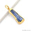 Kyanite Free Form 32x12mm Gold Electroplated Gemstone Single Bail Pendant