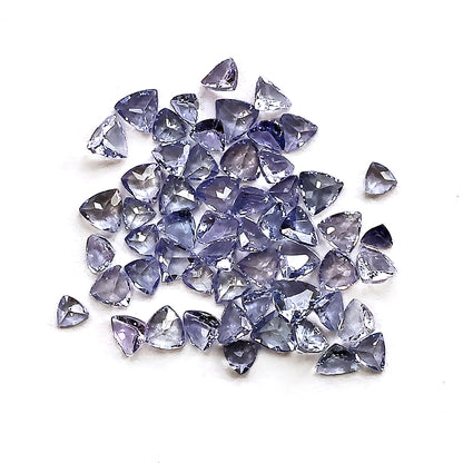 Tanzanite Wholesale Gemstones, 100% Natural Precious Gems, Blue and Purple Faceted Loose Gems, 3-4mm, Trillion, 5 Carats