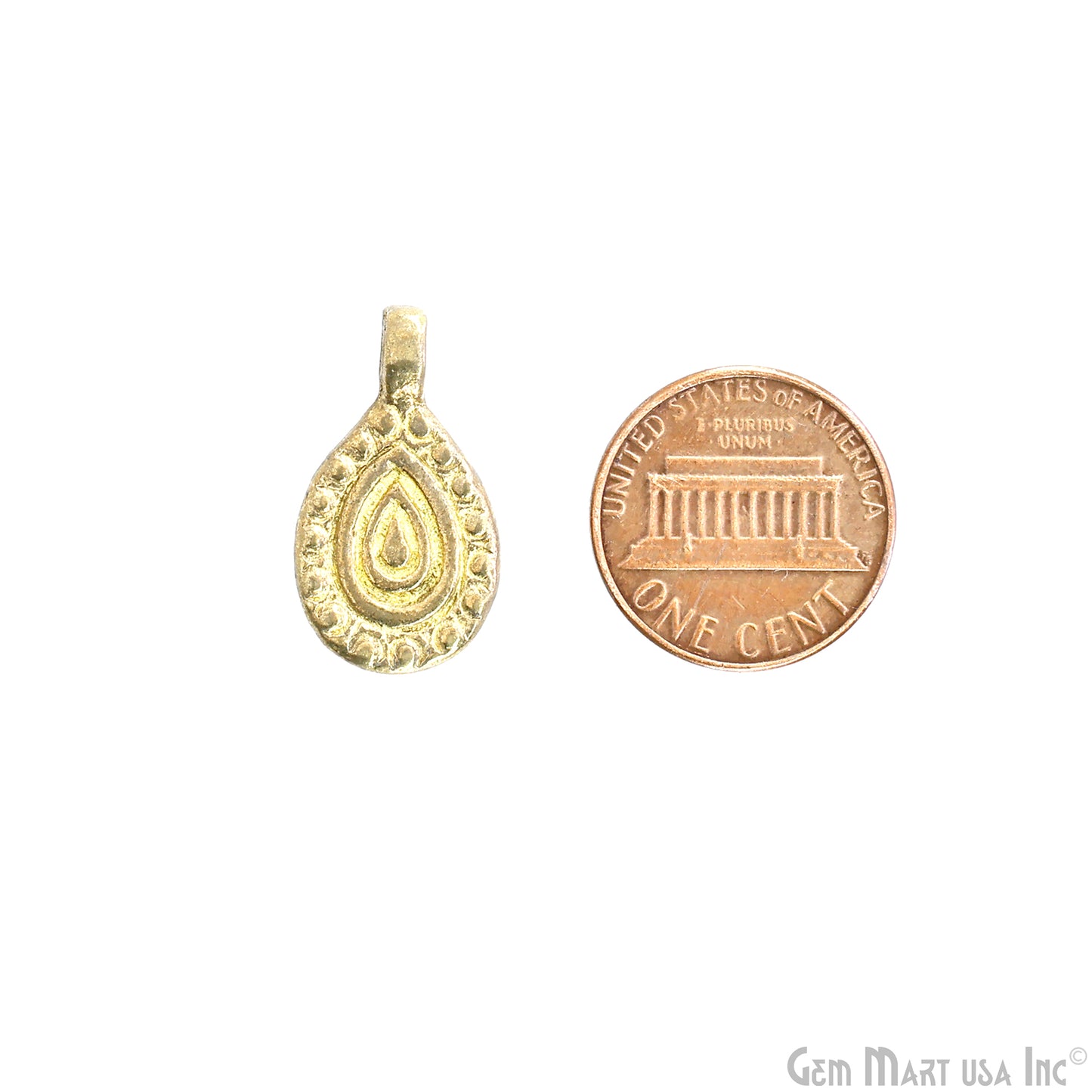 Brass Pear Shaped Vintage Pendant Charms, Gold Plated Medallion Necklace, Earring Supply, Personalized amulet for mom & her