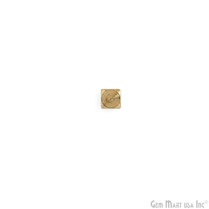 Brass Cube Spacer Beads Charms, Gold Spiral Design, Custom Pendant, Necklace, Earring Making Supply, Loose Craft supply bulk lot