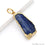 Kyanite Free Form 30x13mm Gold Electroplated Gemstone Single Bail Pendant