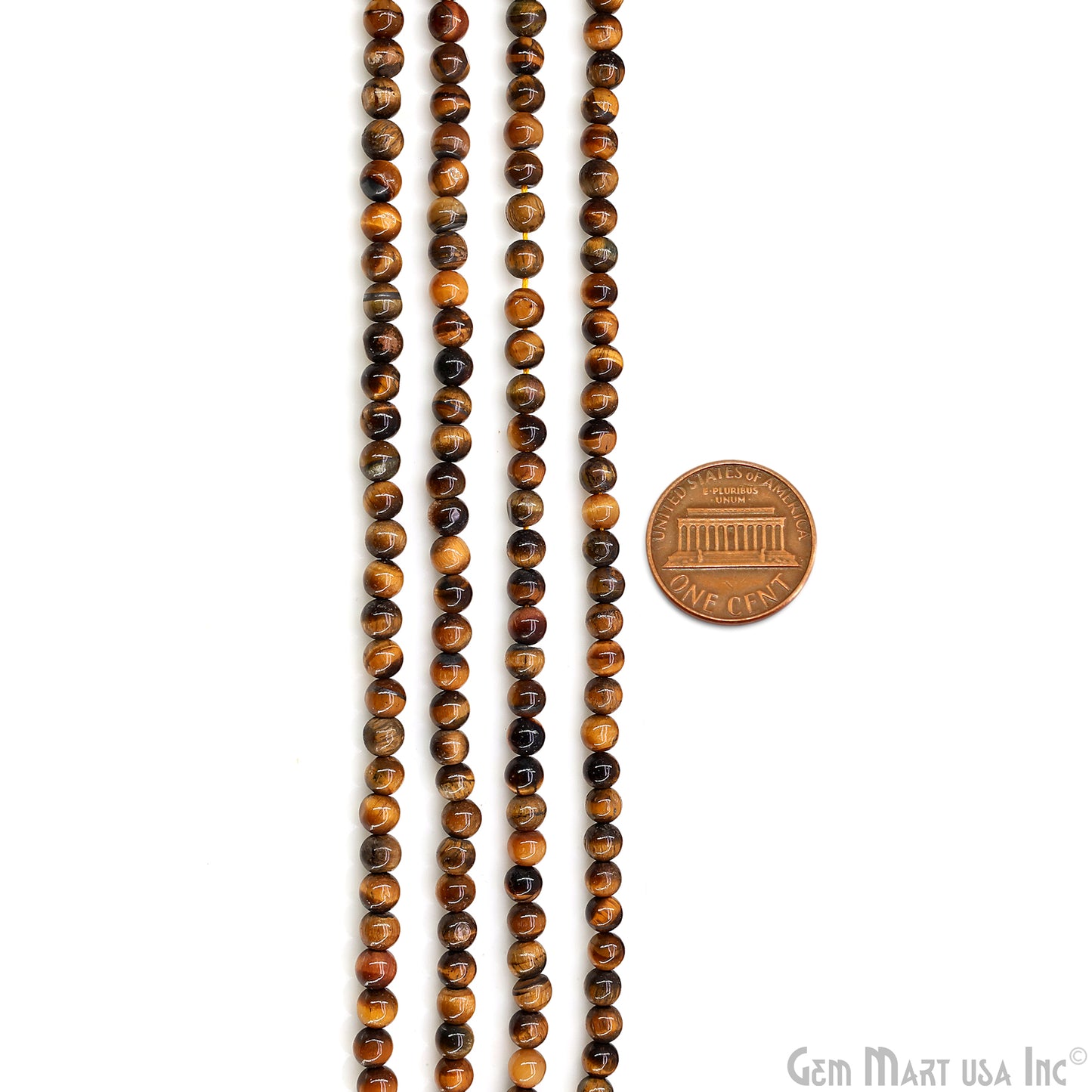 Tiger Eye Smooth Round Drilled Beads 3-5mm Waist Beads, Rondelle Bead Strand 13 Inch