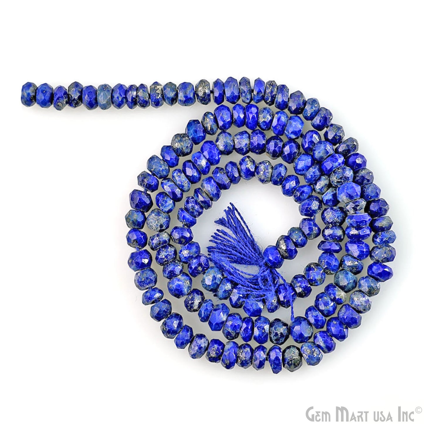 Gemstone Rondelle Bead Strands, Round Faceted, Polished Beads, Handmade Rondelle Beads, 12.5-inch, 3-4mm Round Strands for DIY Jewelry Making