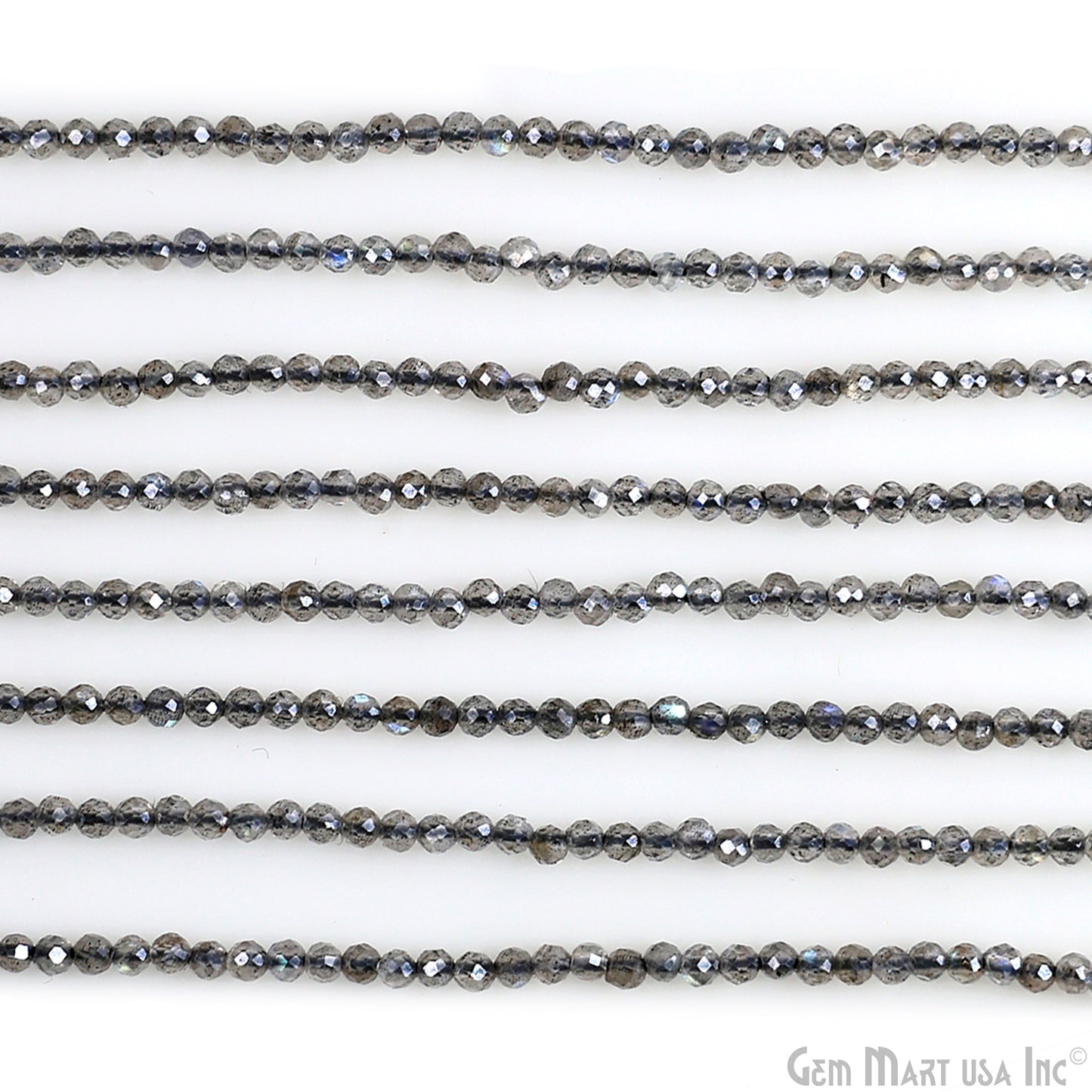 Mistique Labradorite Rondelle Beads, 12.5 Inch Gemstone Strands, Drilled Strung Nugget Beads, Faceted Round, 3-4mm