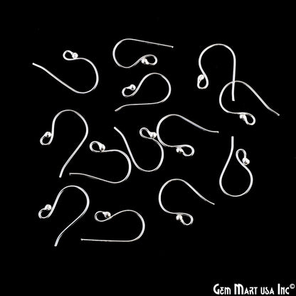 10 Pair Lot Silver Plated 20x10mm Earring Fish Hooks Findings