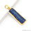 Kyanite Free Form 31x10mm Gold Electroplated Gemstone Single Bail Pendant