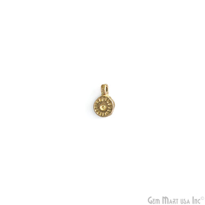 Antique Brass Wheel Round Vintage Charm, Gold tribal boho charms for Earring, Necklace, Bracelet, Talisman & Amulets Making