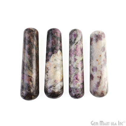 Ruby Spinel Massage Wand Terminate Gemstone, Metaphysical, Crystal Pencil Point, Crystal Tower, Chakra Stone, Healing Crystal 3-4Inch