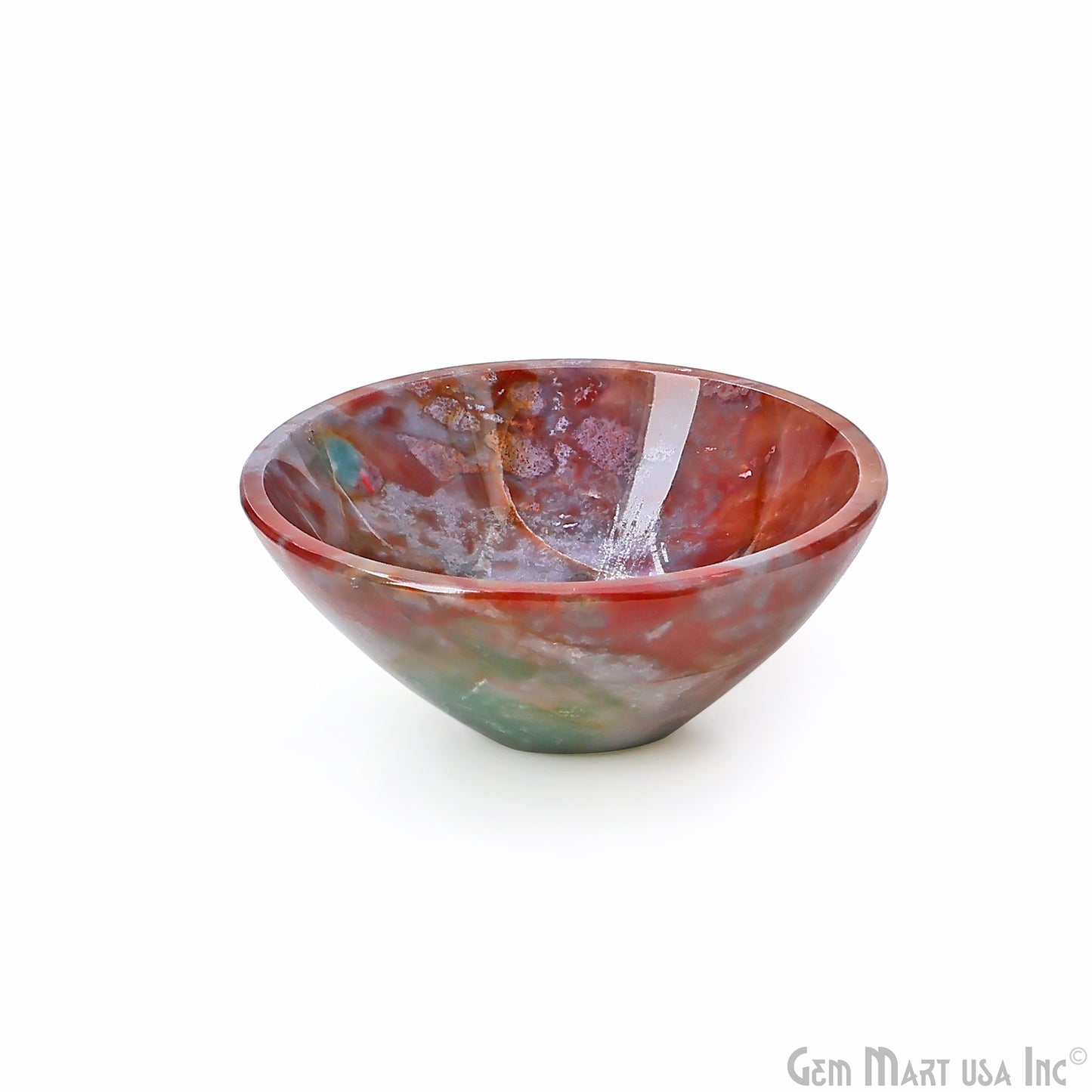 Natural Fancy Agate Mini Carved Gemstone Bowl Cup 2 inch