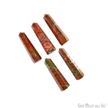 Unakite Gemstone Jumbo Tower Crystal Tower Obelisk Healing Meditation Gemstones 2-3 Inch