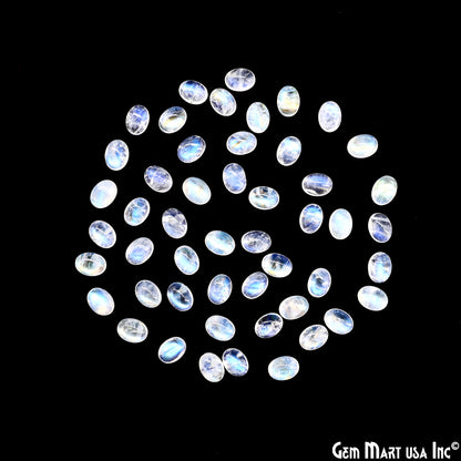 Rainbow Moonstone Oval Cabochon, 6x8mm, 5 Carats, 100% Natural Cabochon Loose Gems, Wholesale Gemstones