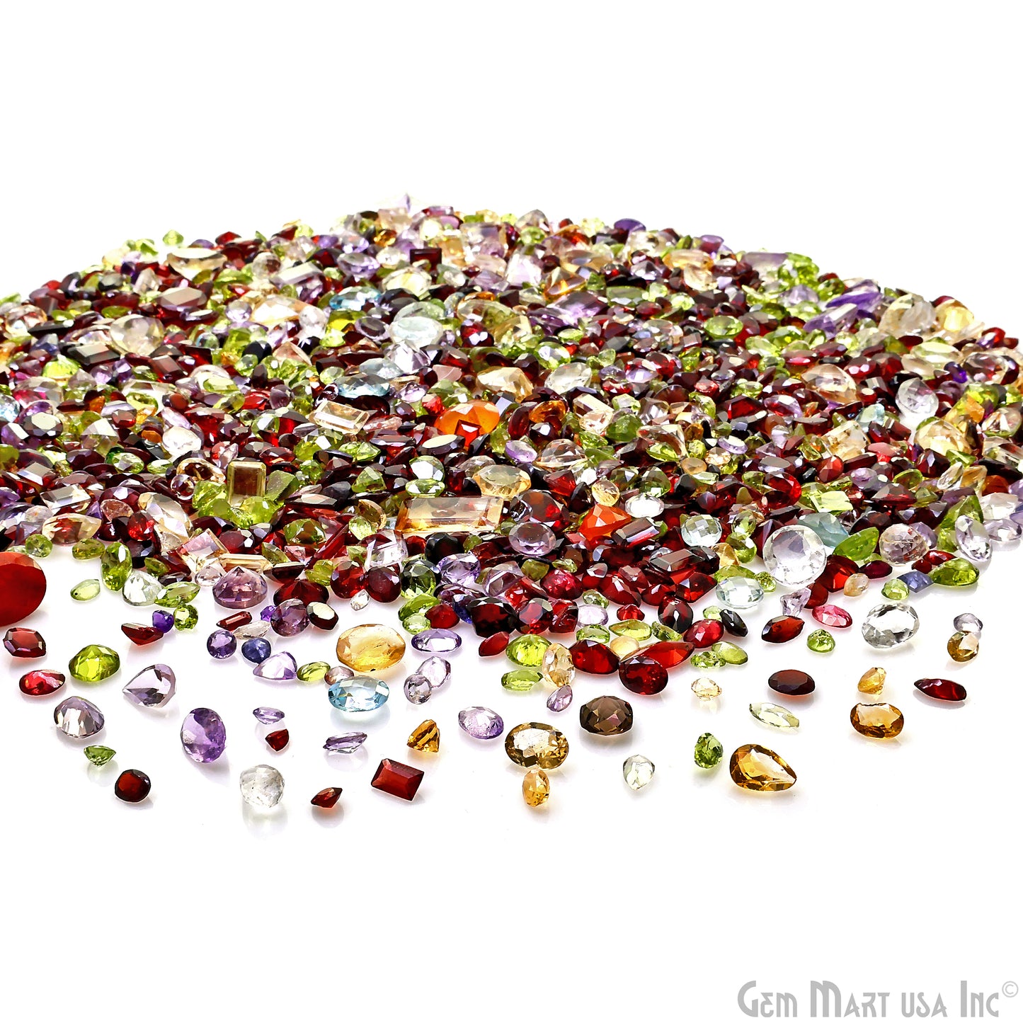Mix Broken Wholesale Gemstones, 100% Natural Semi-Precious Gems, Multi Color Faceted Loose Gems, 4-8mm, Mixed, 1000 Carats
