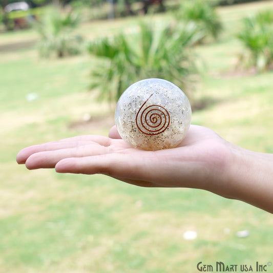 Opalite Healing Gemstone Sphere 2" - Reiki Meditation Ball, Chakra Balancing, Orgone Energy, Spiritual Healing, Home Decor