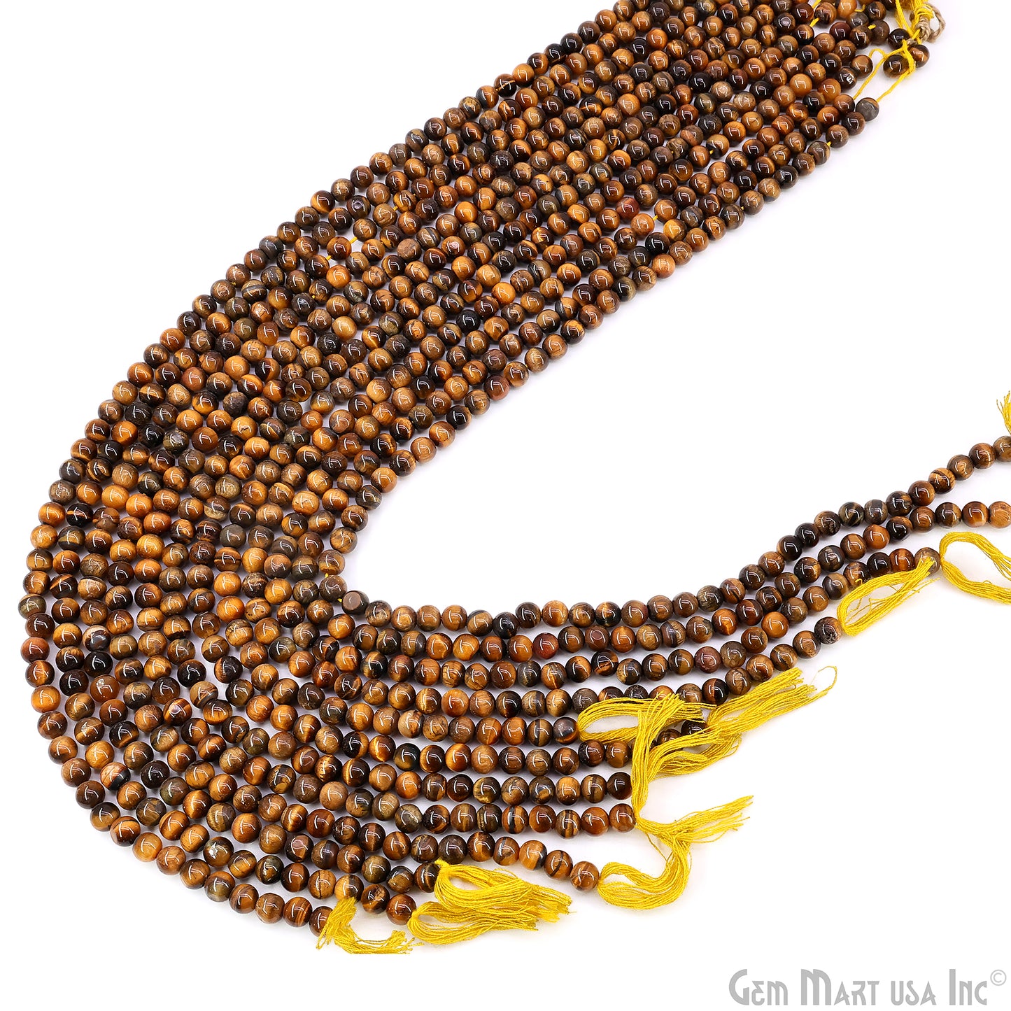 Tiger Eye Smooth Round Drilled Beads 3-5mm Waist Beads, Rondelle Bead Strand 13 Inch